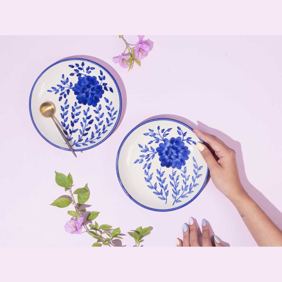 Sanaah Ceramic Quarter Plates Set of 2 Amalfiee Ceramics