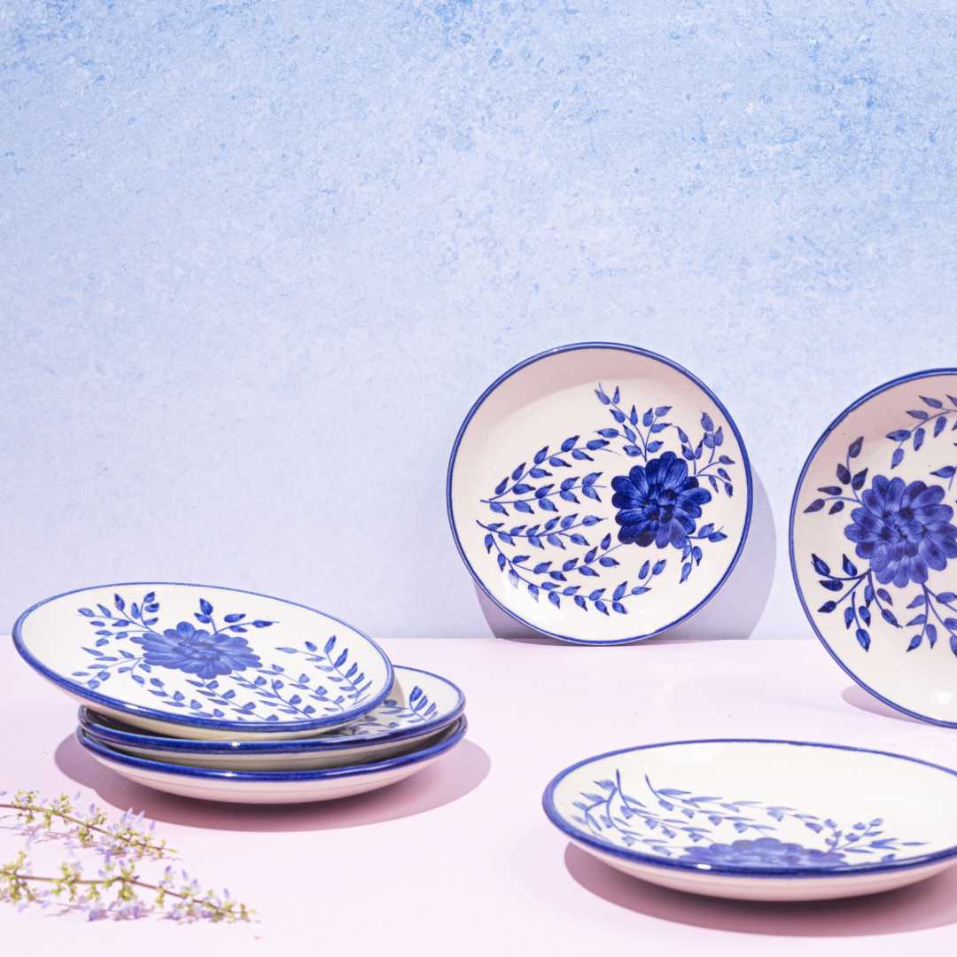 Sanaah Ceramic Quarter Plates Set of 4 Amalfiee Ceramics