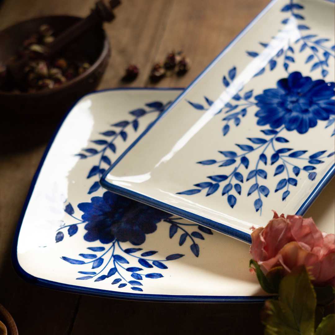 Sanaah Ceramic Rectangular Platter Amalfiee Ceramics