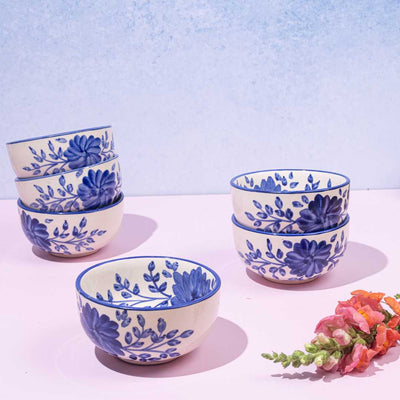 Sanaah Ceramic Soup Bowls with Spoons set of 6 Amalfiee Ceramics
