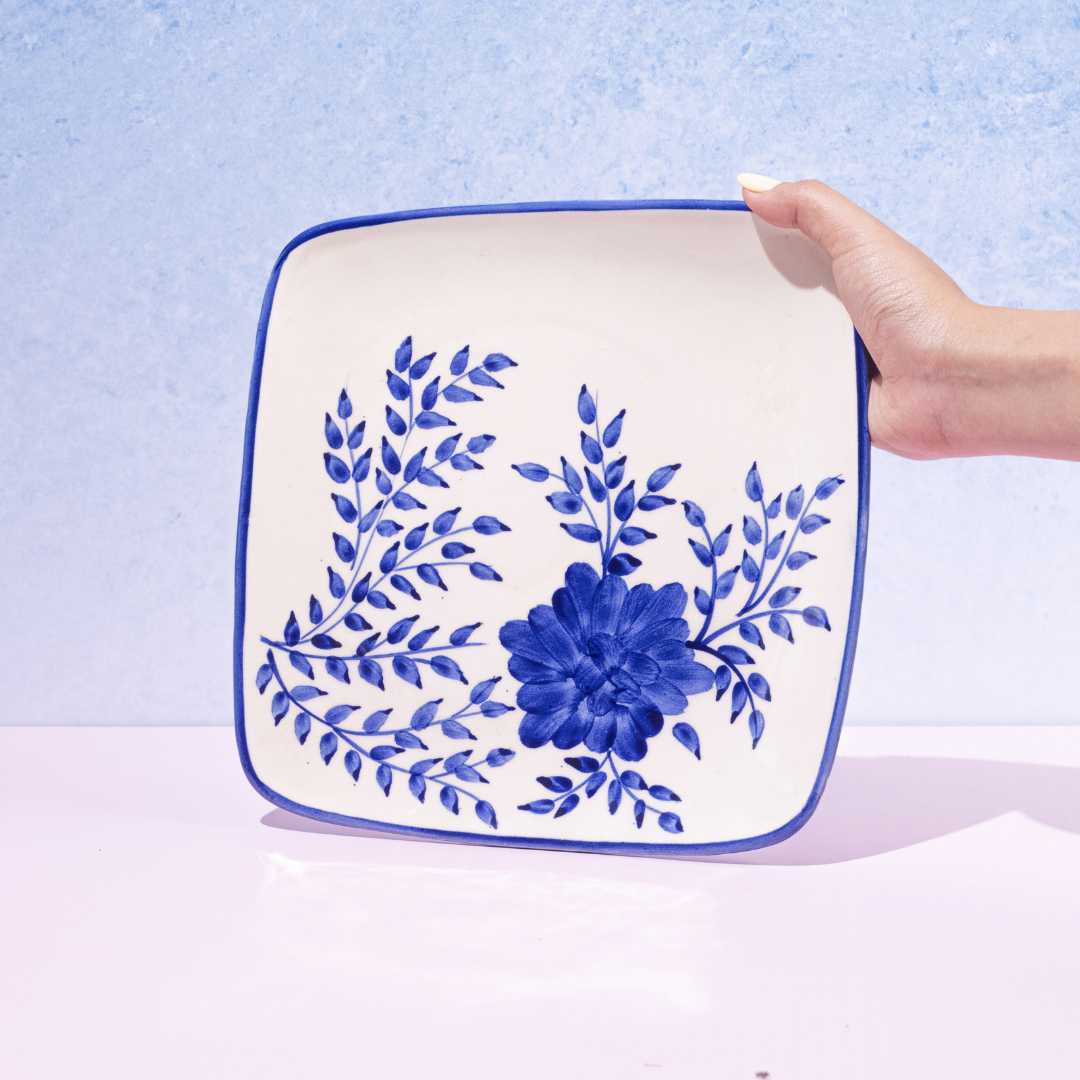 Sanaah Ceramic Square Platter Amalfiee Ceramics