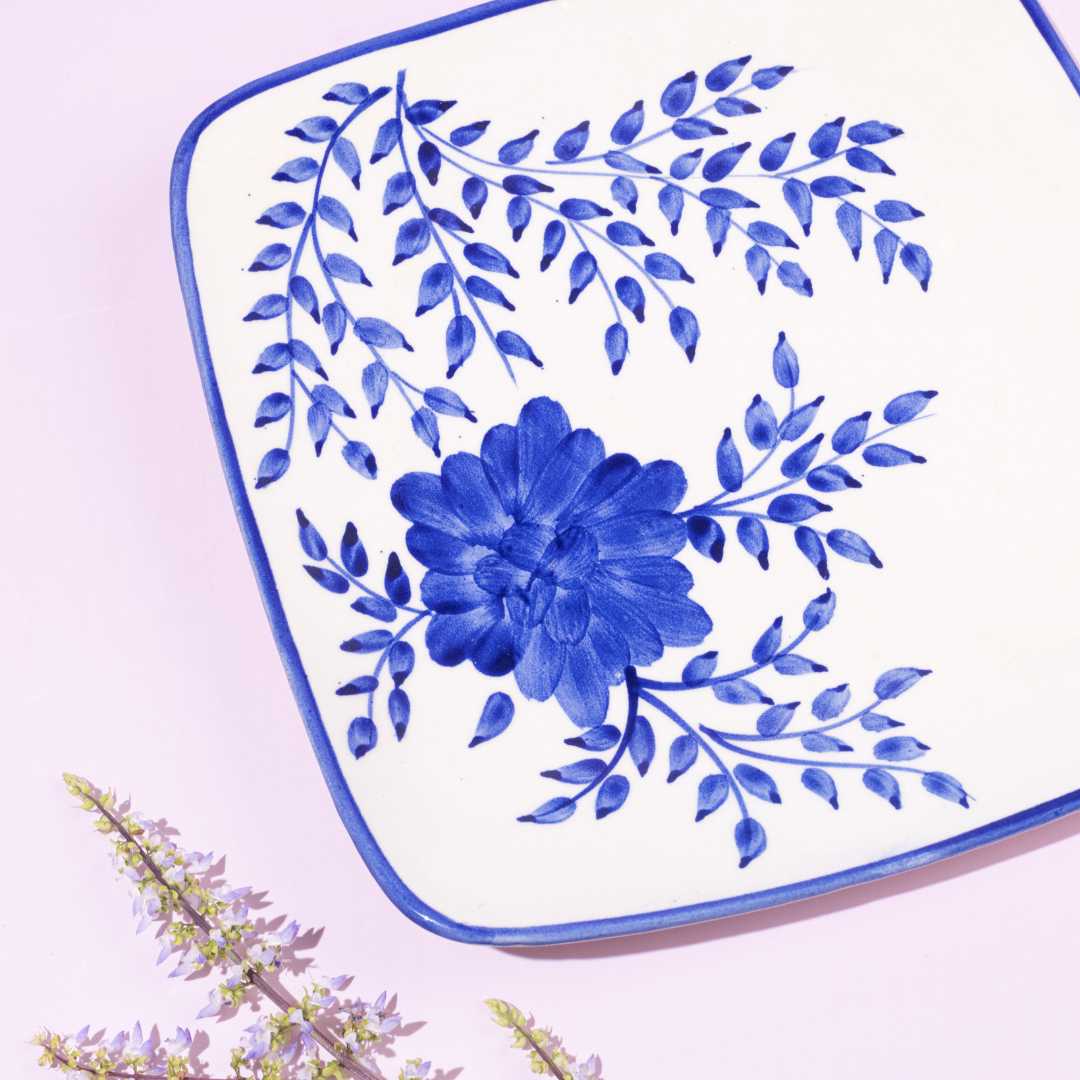 Sanaah Ceramic Square Platter Amalfiee Ceramics