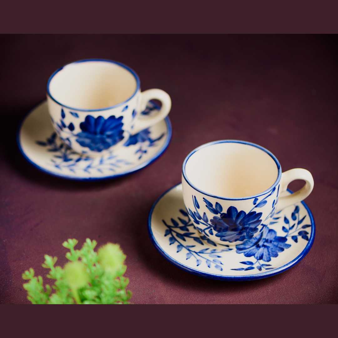 Sanaah Ceramics Cup & Saucer Set of 2 Amalfiee Ceramics