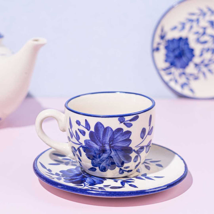 Sanaah Ceramics Cup &amp; Saucer Set of 2 Amalfiee Ceramics
