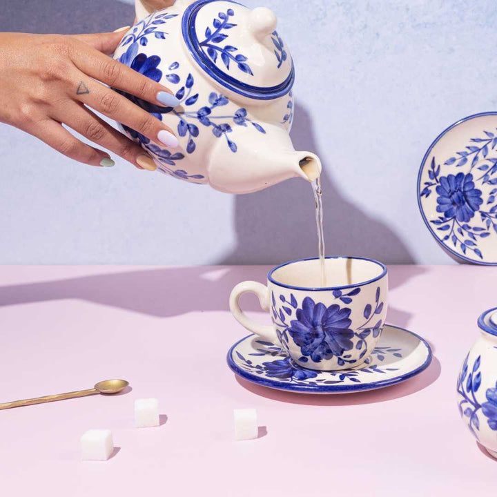 Sanaah Ceramics Cup &amp; Saucer Set of 2 Amalfiee Ceramics