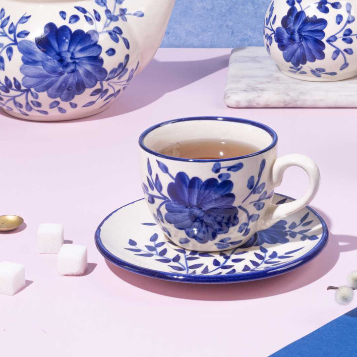 Sanaah Ceramics Cup &amp; Saucer Set of 2 Amalfiee Ceramics