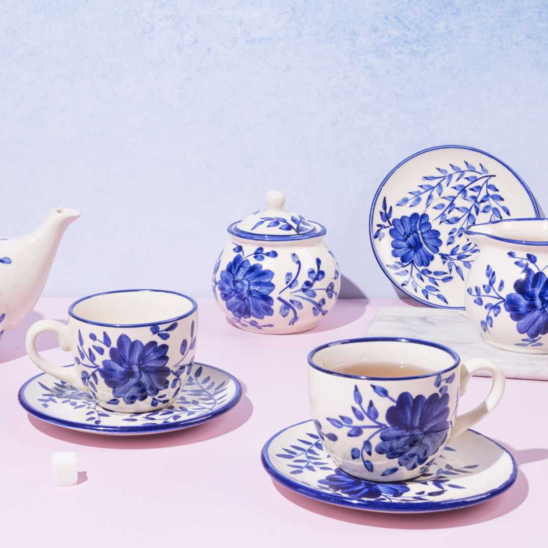 Sanaah Ceramics Cup &amp; Saucer Set of 2 Amalfiee Ceramics