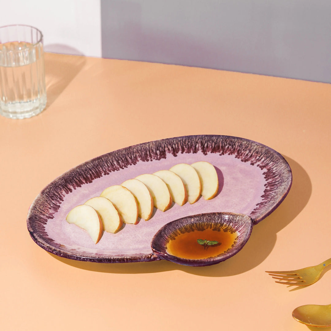 Sarvottam Ceramic Chip & Dip Platter Amalfiee Ceramics