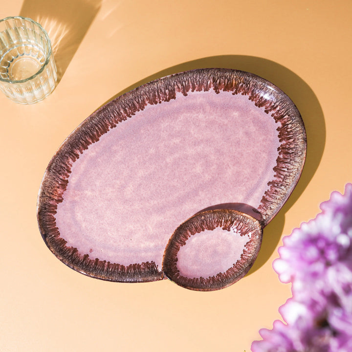 Sarvottam Ceramic Chip &amp; Dip Platter Amalfiee Ceramics