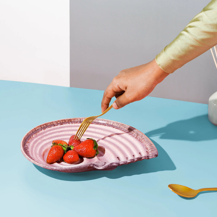 Sarvottam Ceramics Serving Shell Platter Amalfiee_Ceramics