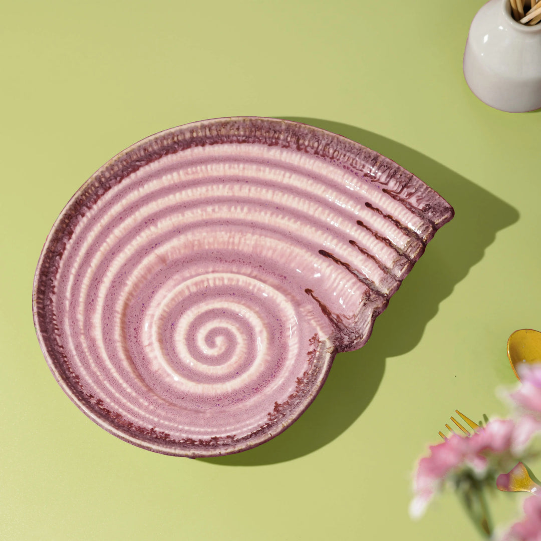Sarvottam Ceramics Serving Shell Platter Amalfiee_Ceramics