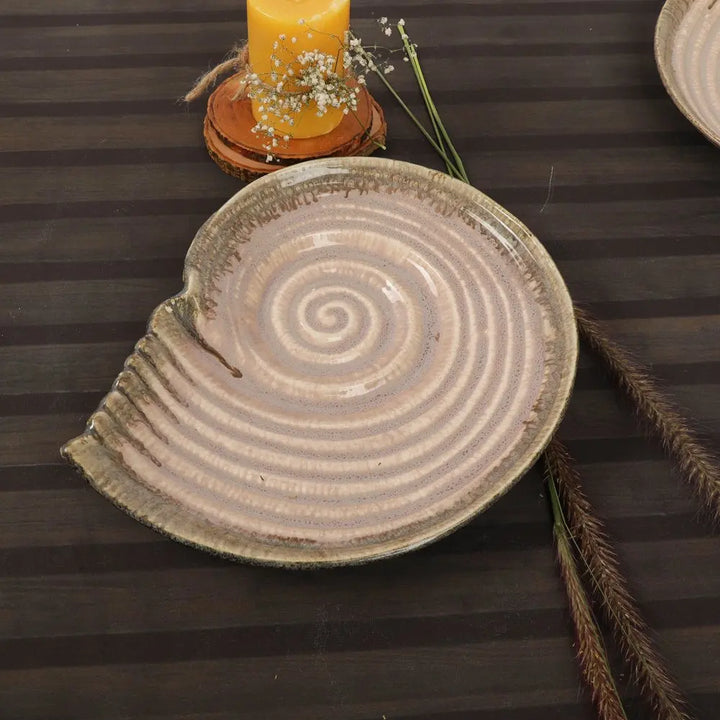 Sarvottam Ceramics Serving Shell Platter Amalfiee_Ceramics