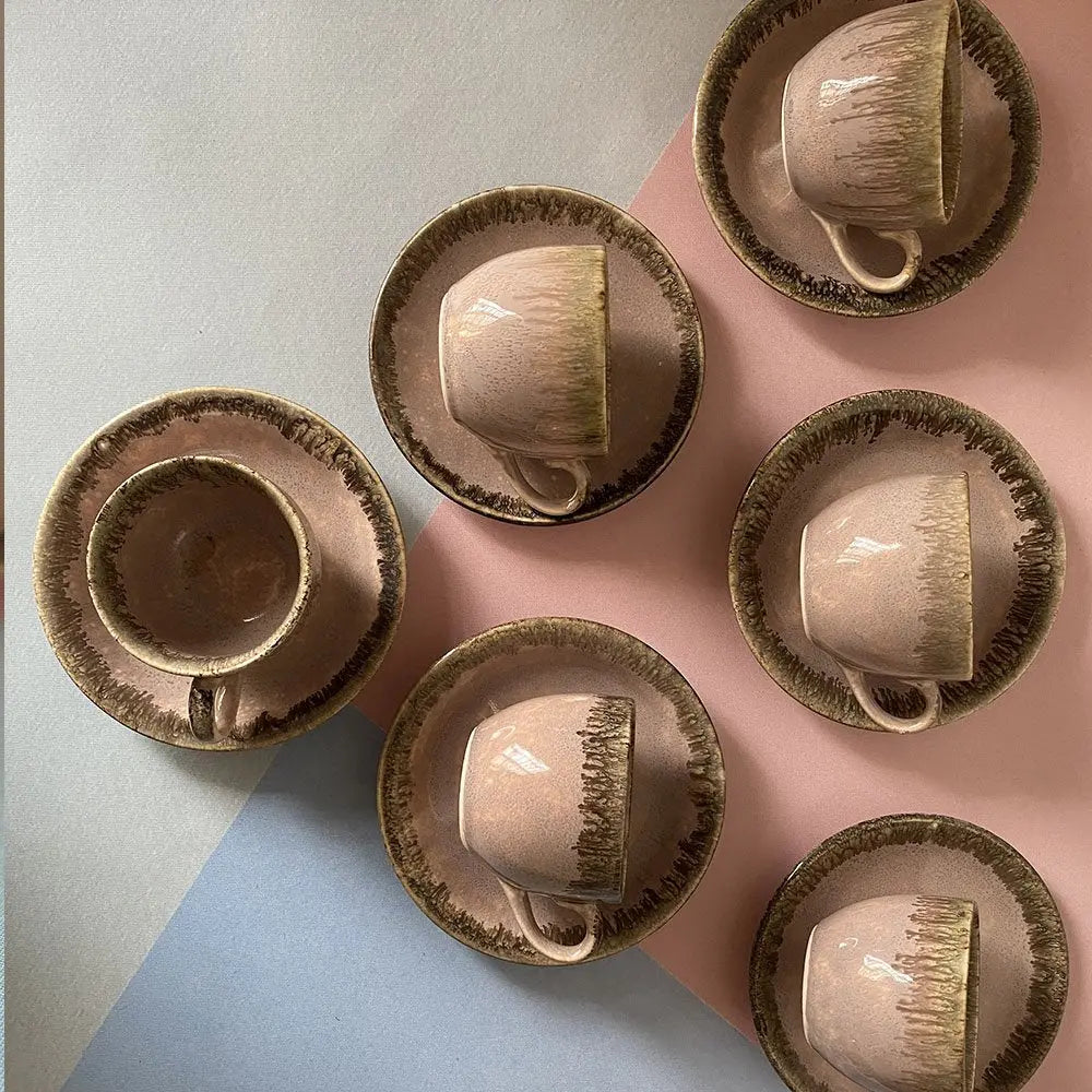 Sarvottam Round Ceramics Tea Cup and Saucer Amalfiee_Ceramics