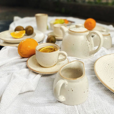 Shwet Handmade Breakfast Ceramic Tea Set (3pcs) Amalfiee_Ceramics