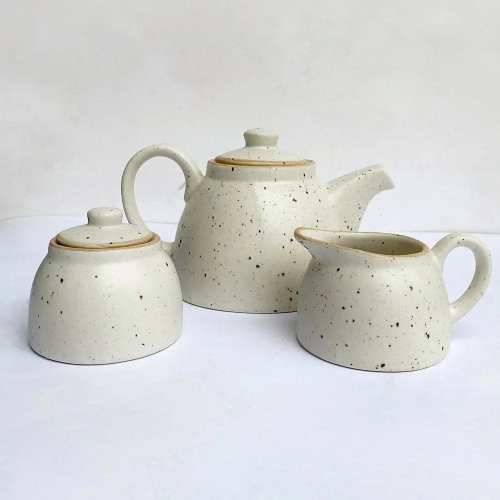 Shwet Handmade Breakfast Ceramic Tea Set (3pcs) Amalfiee_Ceramics