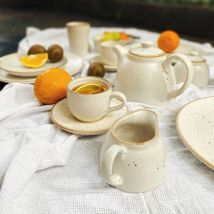 Shwet Handmade Breakfast Ceramic Tea Set (7pcs) Amalfiee_Ceramics