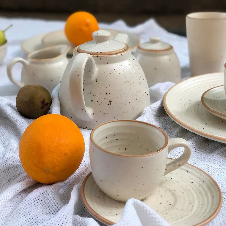 Shwet Handmade Breakfast Ceramic Tea Set (7pcs) Amalfiee_Ceramics