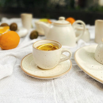 Shwet Handmade Breakfast Ceramic Tea Set (7pcs) Amalfiee_Ceramics