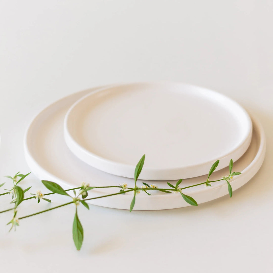 Shwet Premium Ceramic Medium Flat Plates Amalfiee Ceramics