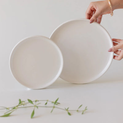 Shwet Premium Ceramic Medium Flat Plates Amalfiee Ceramics