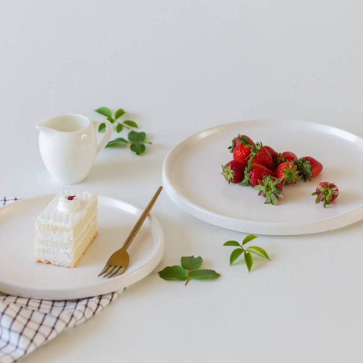 Shwet Premium Ceramic Medium Flat Plates Amalfiee Ceramics