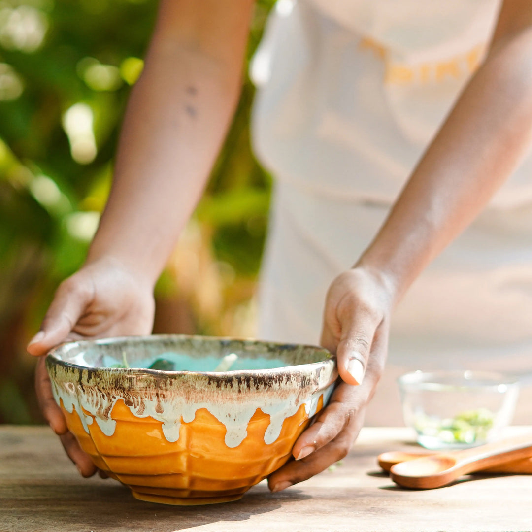 Snow Melt Textured Ceramic Soup Bowl Amalfiee_Ceramics