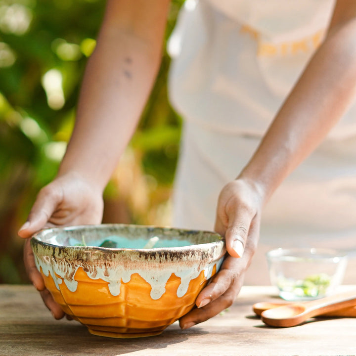 Snow Melt Textured Ceramic Soup Bowl Amalfiee_Ceramics