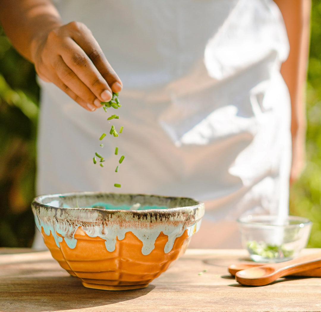 Snow Melt Textured Ceramic Soup Bowl Amalfiee_Ceramics