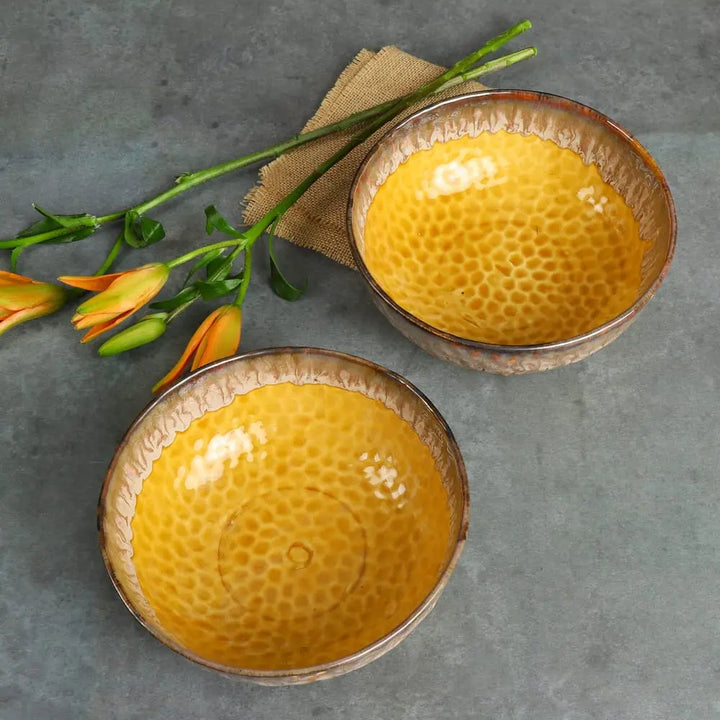 Swarn Handmade Ceramic Serving Bowl Set of 2 Amalfiee_Ceramics