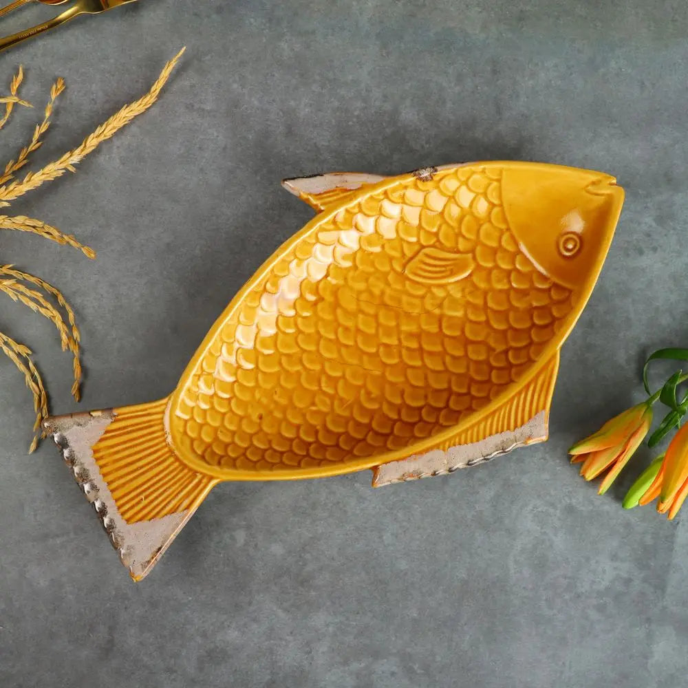 Swarn Handmade Exclusive Ceramic Fish Platter Amalfiee_Ceramics