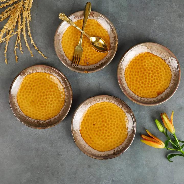 Swarn Speckled Ceramic Quarter Plates Amalfiee_Ceramics