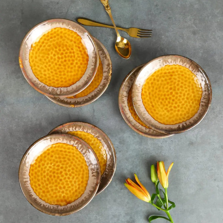 Swarn Speckled Ceramic Quarter Plates Amalfiee_Ceramics