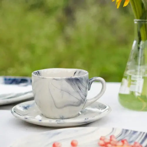 Syaahee Ceramic Tea Cups &amp; Saucers Amalfiee_Ceramics