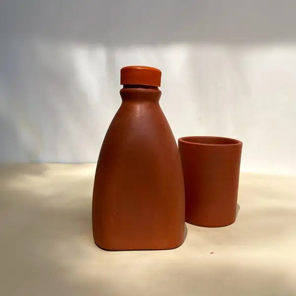 Terracotta 500ml Drinking Water Bottle Amalfiee_Ceramics