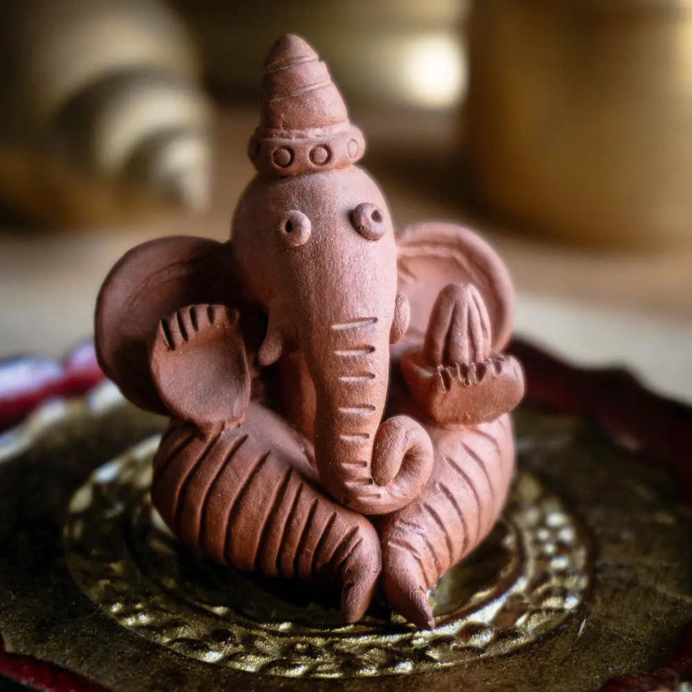 Terracotta Ganpati Sculpture Amalfiee_Ceramics