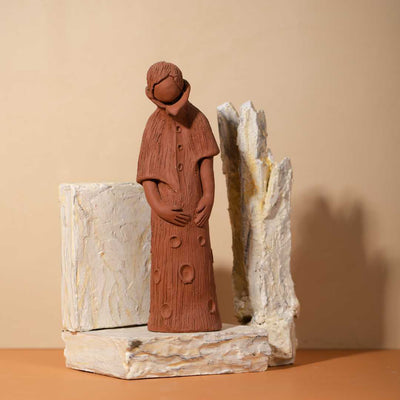 Terracotta Handmade Artistic Lady Sculpture Amalfiee_Ceramics