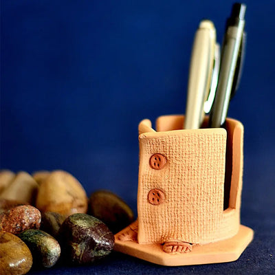 Terracotta Pen Pencil Stand Amalfiee_Ceramics