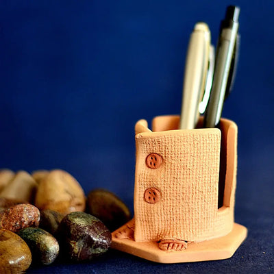 Terracotta Pen Pencil Stand Amalfiee_Ceramics