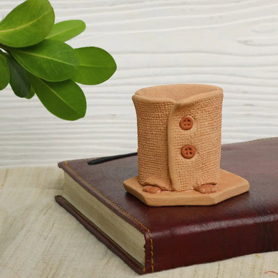 Terracotta Pen Pencil Stand Amalfiee_Ceramics