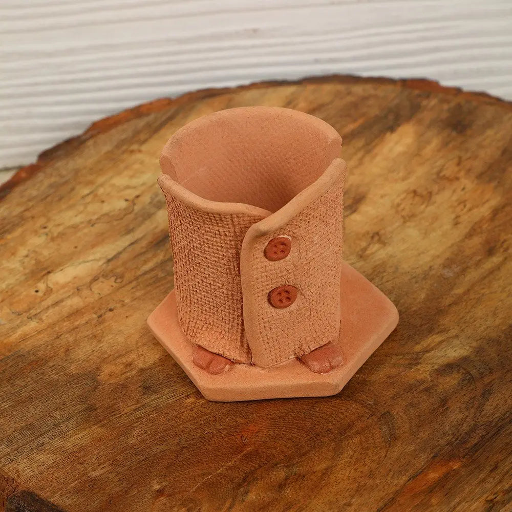 Terracotta Pen Pencil Stand Amalfiee_Ceramics