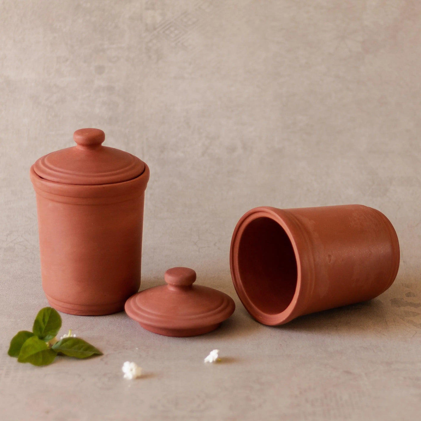 Terracotta Premium Containers Set of 2 Amalfiee Ceramics