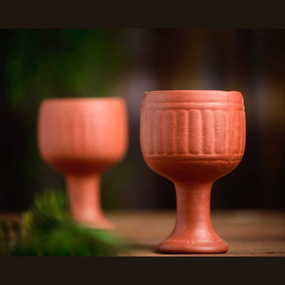 Terracotta Premium Wine Glasses Amalfiee Ceramics