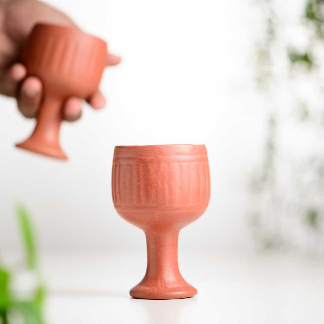 Terracotta Premium Wine Glasses Set of 4 Amalfiee Ceramics