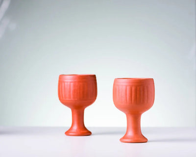 Terracotta Premium Wine Glasses Set of 4 Amalfiee Ceramics
