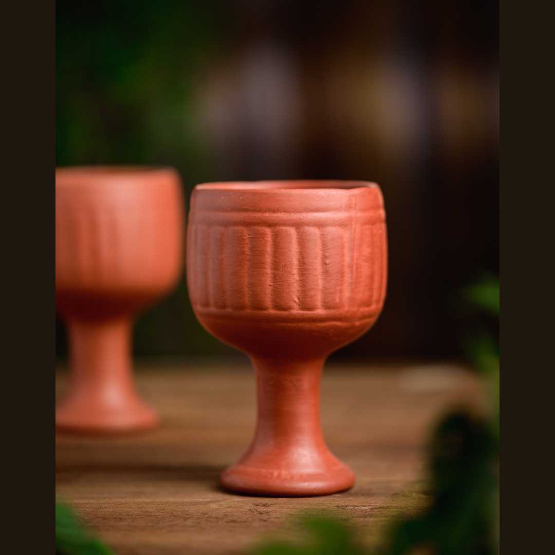 Terracotta Premium Wine Glasses Set of 6 Amalfiee Ceramics