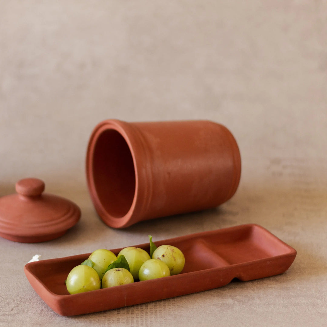 Terracotta Small Container and Tray set Amalfiee Ceramics