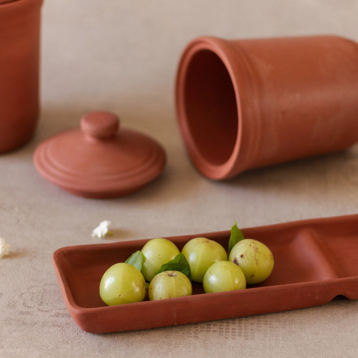 Terracotta Small Container and Tray set Amalfiee Ceramics