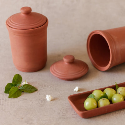 Terracotta Small Container and Tray set Amalfiee Ceramics