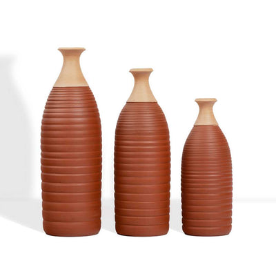 Terracotta Vases Set of 3 Amalfiee Ceramics
