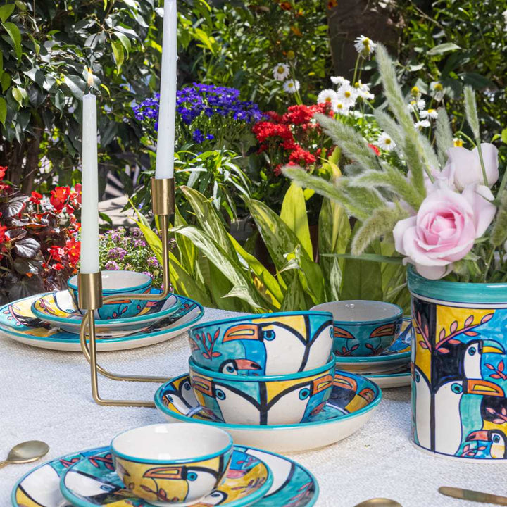 Tropical Bay 10pc Ceramic Dinner Set Amalfiee Ceramics